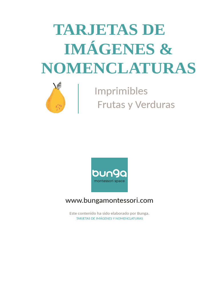Tarjetas Imprimibles de Frutas y Verduras | PDF | Fruta | Plantas ...