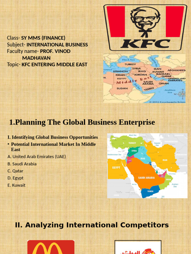 KFC's Strategy for Middle East Entry | PDF | Corporate Social ...