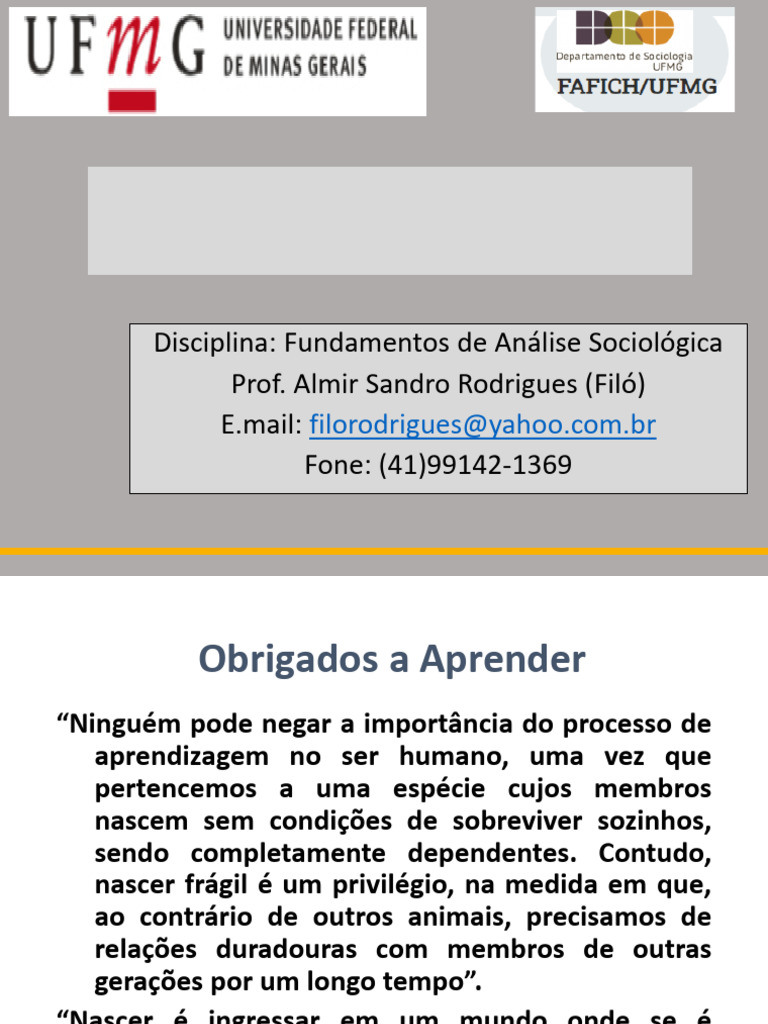 Senso Comum na Sociologia | PDF | Aprendizado | Sociologia
