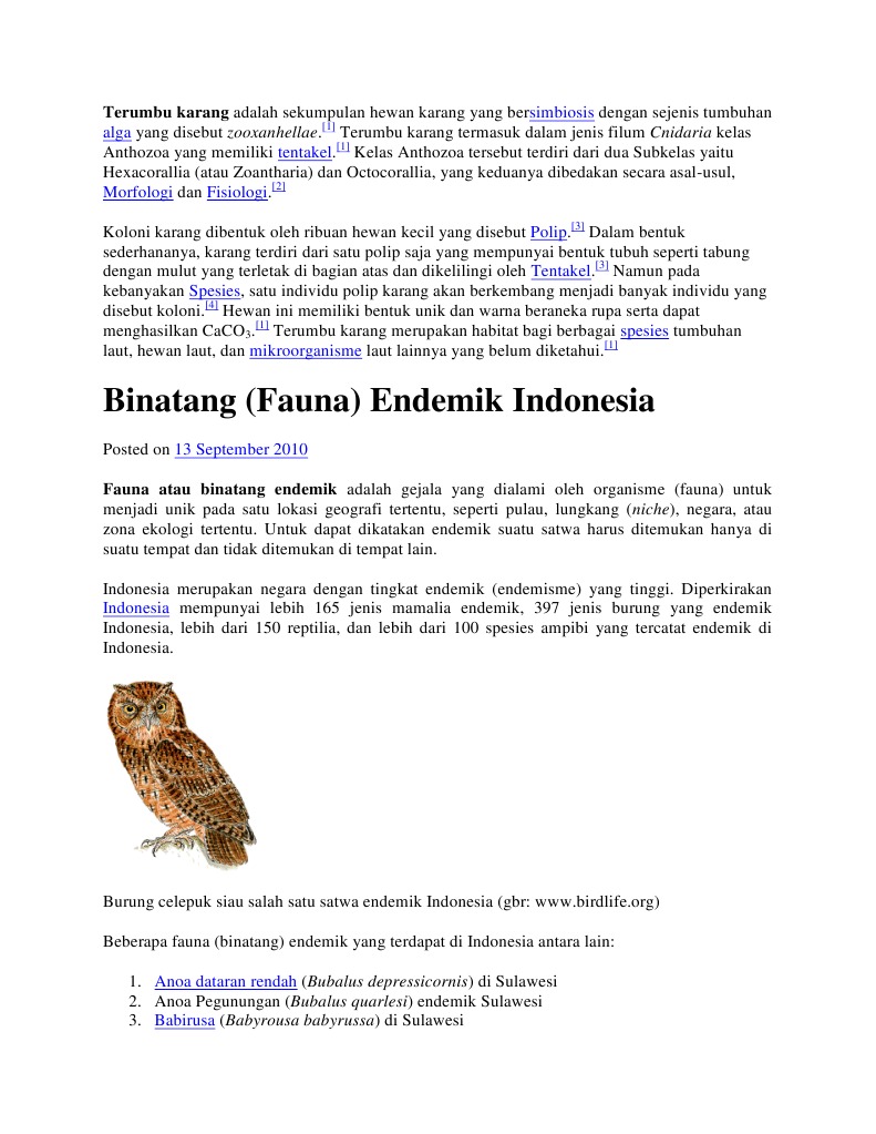 8400 Gambar Hewan Dan Tumbuhan Endemik Di Indonesia HD