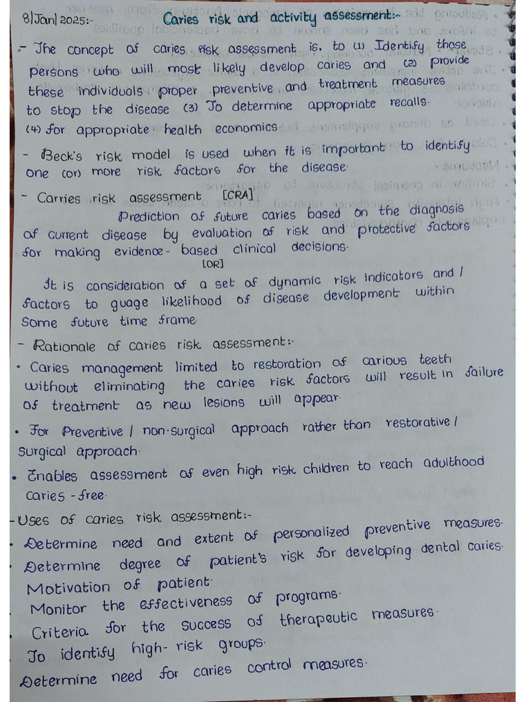 Caries Risk Assessment and Drug Dosage Rules | PDF