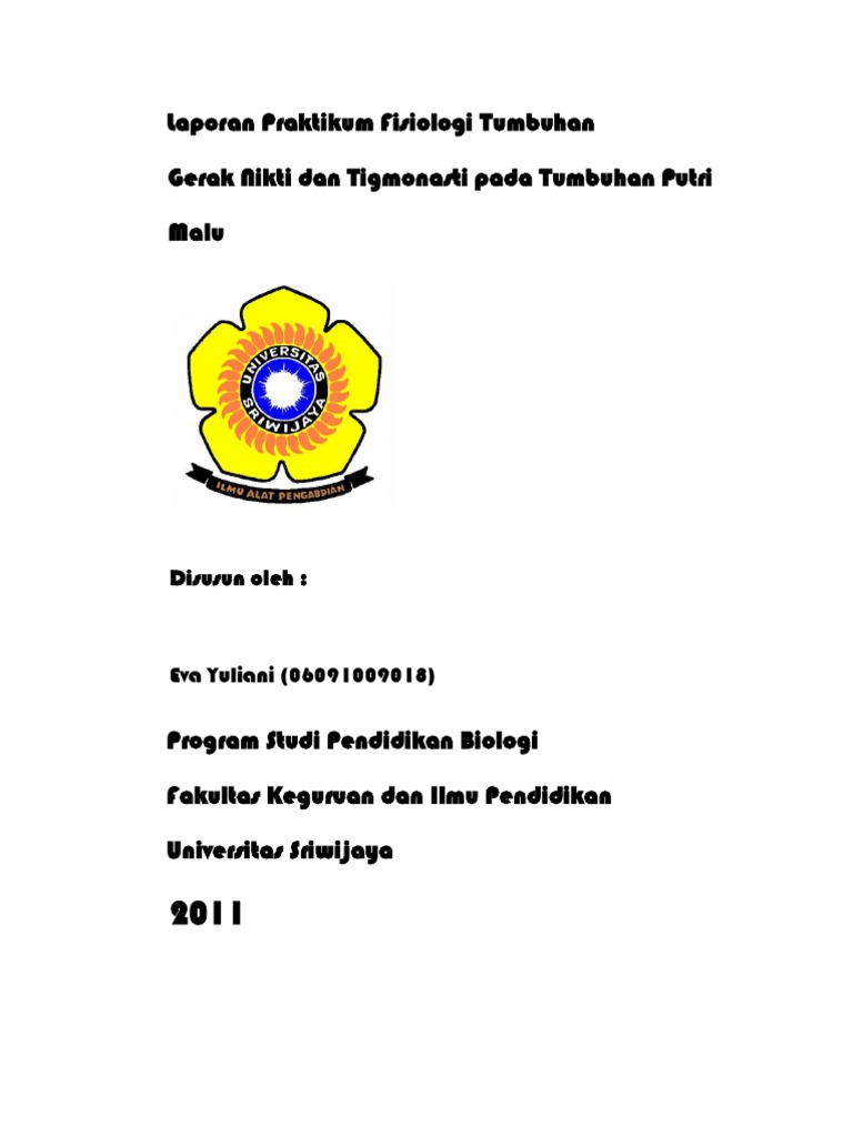 Laporan Praktikum Fisiologi Tumbuhan (Gerak Nikti Dan