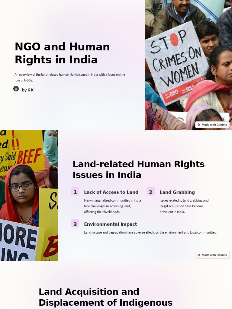 Land Rights Advocacy by NGOs in India | PDF | Non Governmental ...