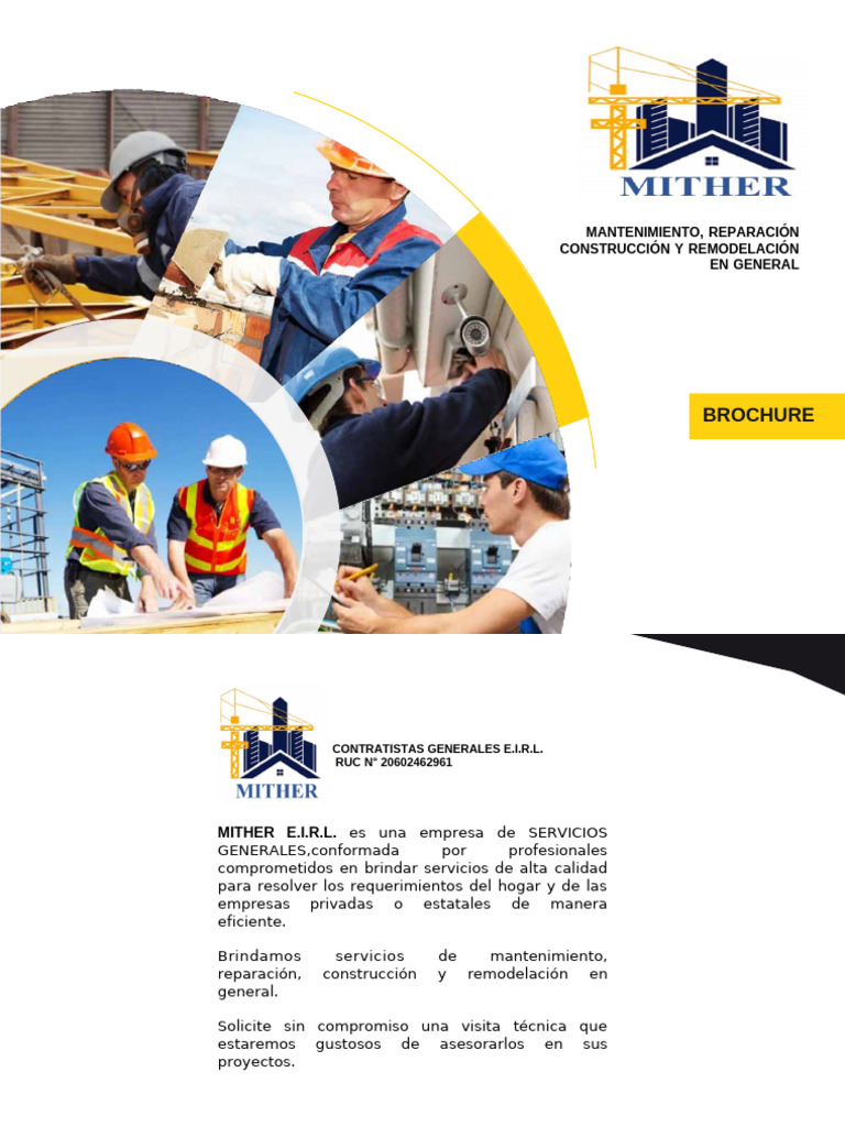 Servicios de Construcción y Mantenimiento | PDF | Carpintería | Albañilería