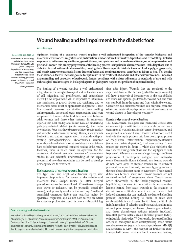 Diabetic Wound Healing Insights | PDF | Wound Healing | Extracellular ...