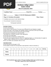 MOCK EXAMS P4 2025