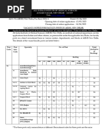 Aiims Delhi Nursing Tutor Vacancy
