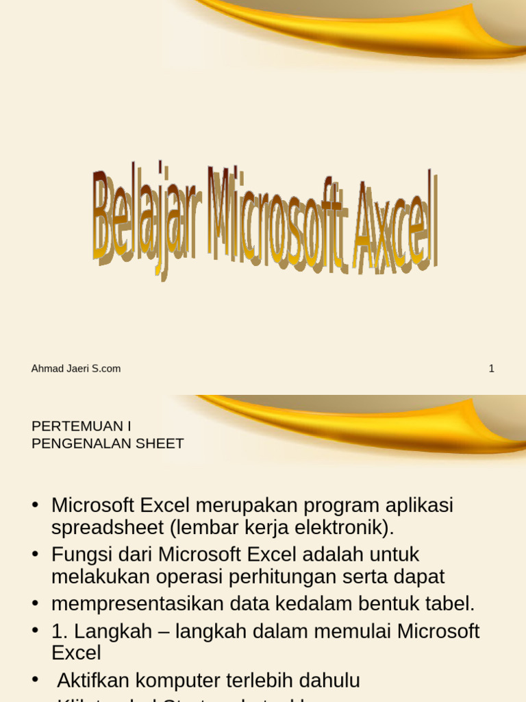 modul-excel-dasar | PDF