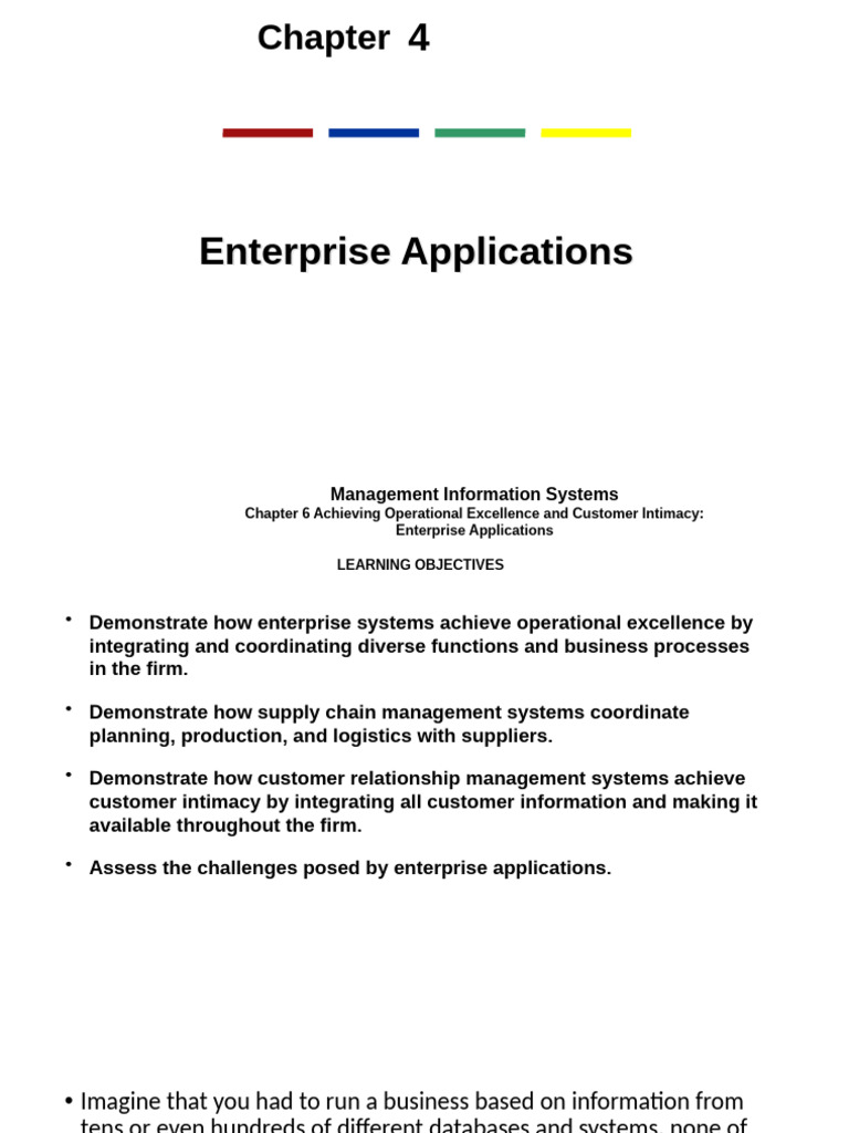 Enterprise Applications Overview and Benefits | PDF | Customer ...