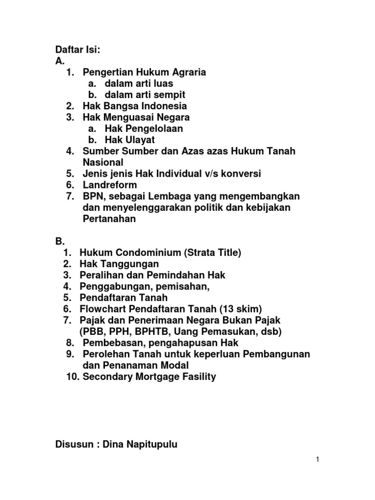 Makalah Hukum Pertanahan 1