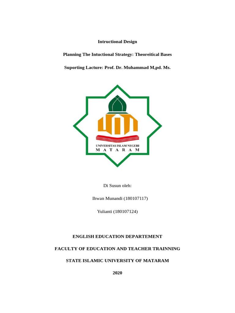 Strategi Desain Instruksional Efektif | PDF