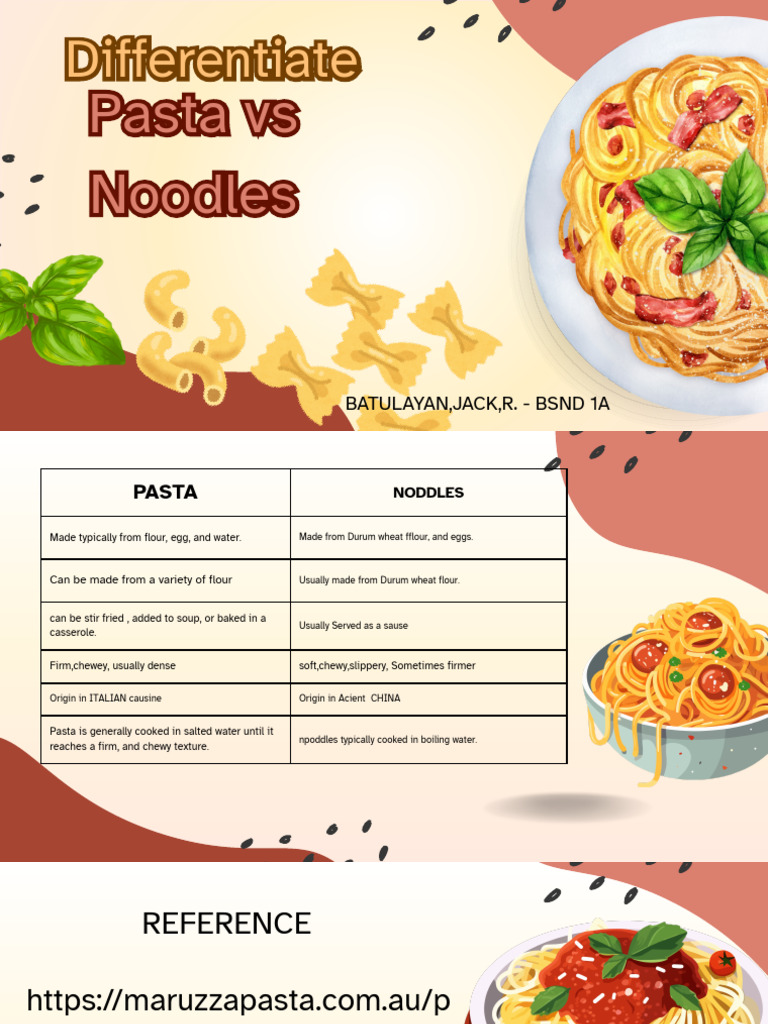 Pasta vs Noodles: Key Differences Explained | PDF | Pasta | Pesto