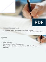 Click To Edit Master Subtitle Style: Project Management