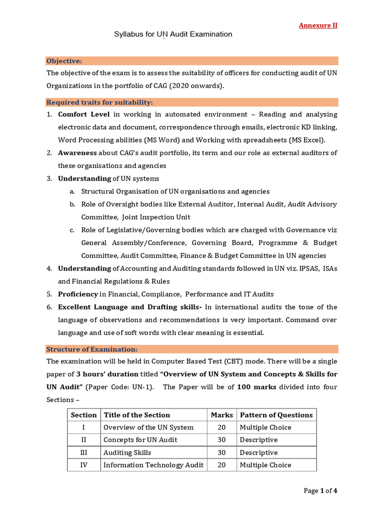 UN Audit Examination 2020 Overview | PDF | Audit | Auditor's Report