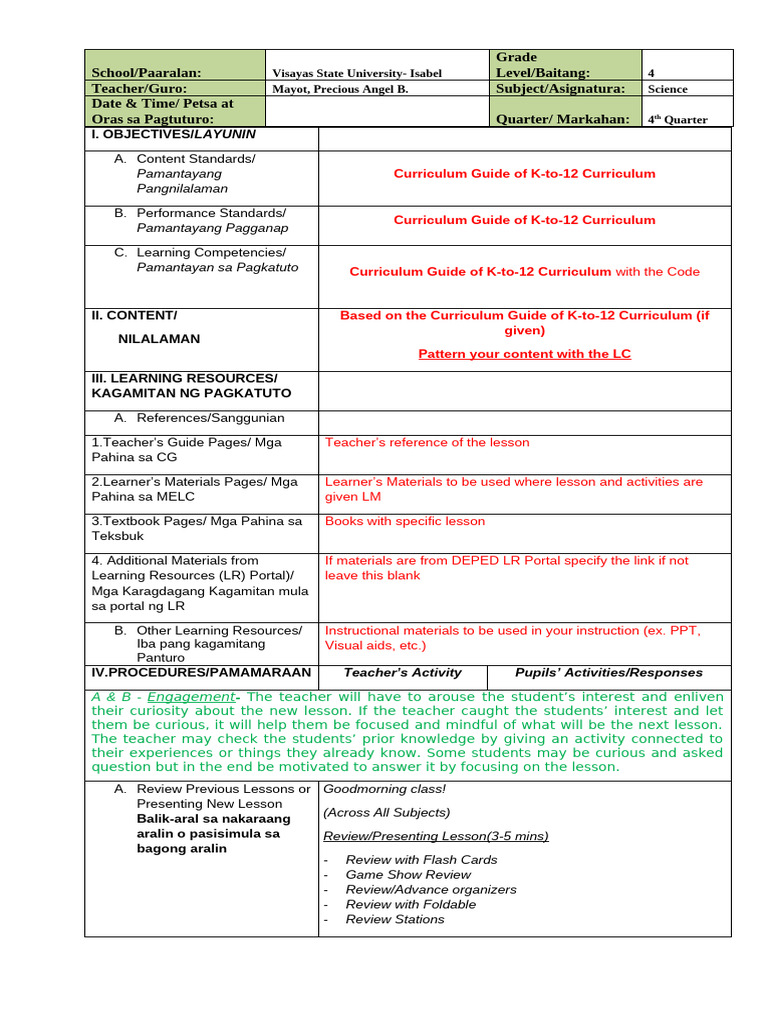 LP Guidelines | PDF | Educational Assessment | Linguistics