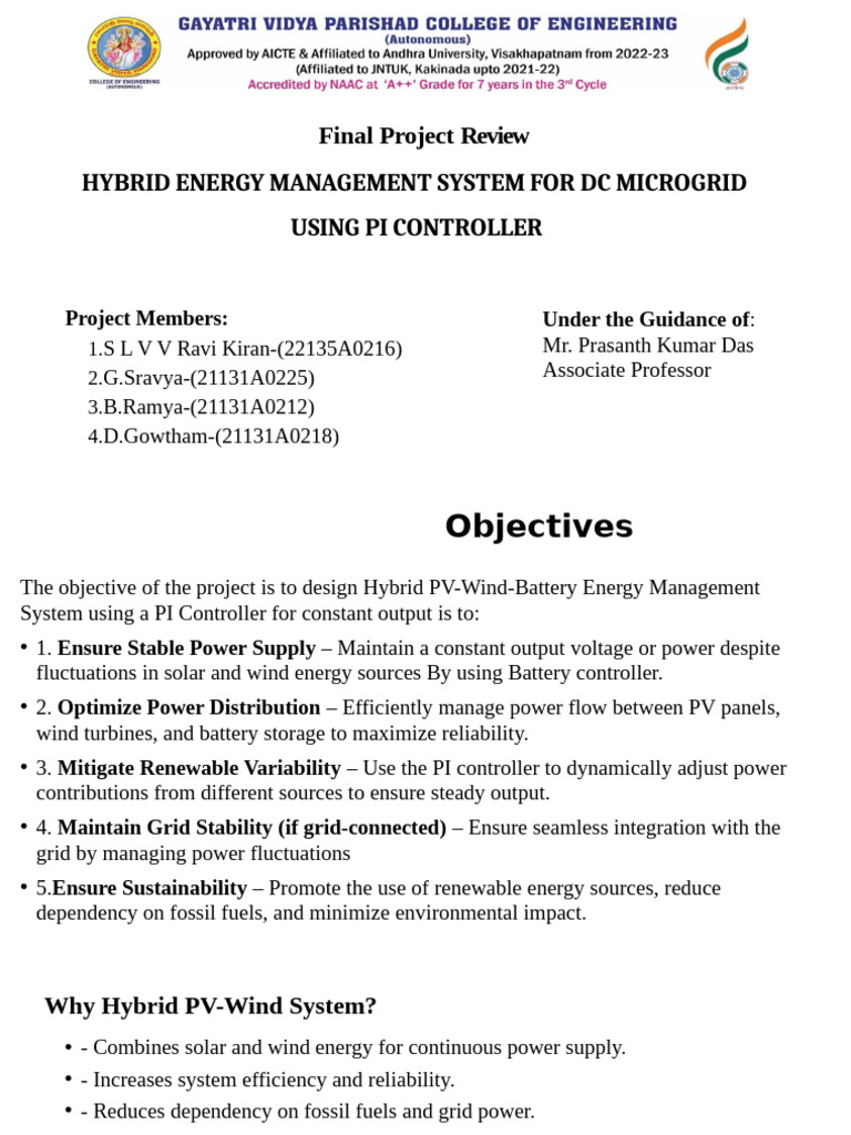 Hybrid Energy Management System Design | PDF | Control Theory | Wind Power