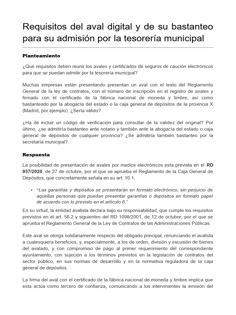 Requisitos para Avales Digitales Municipales | PDF | Gobierno local ...