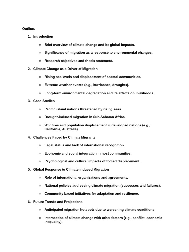 The Influence of Climate Change On Global Migration Patterns | PDF