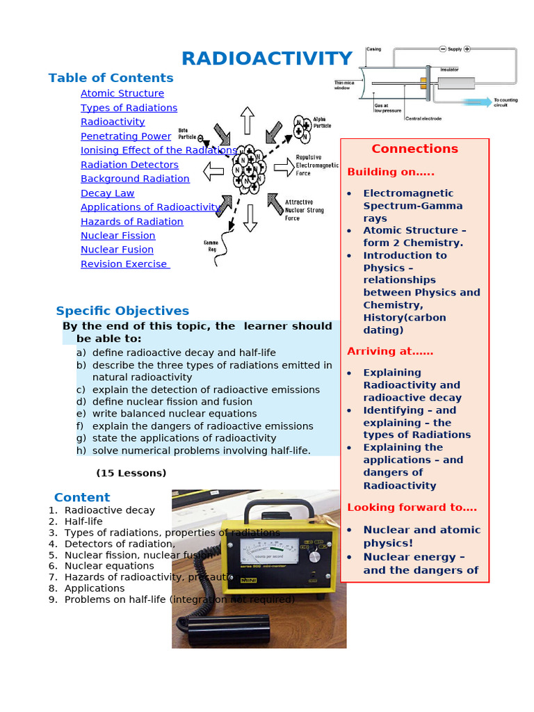 Understanding Radioactivity and Its Effects | PDF | Radioactive Decay ...