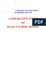 BBA Bajaj Vs Hero Honda Project Report