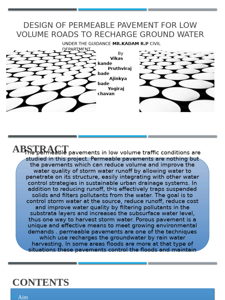 Permeable Pavement for Groundwater Recharge | PDF | Fresh Water | Water ...