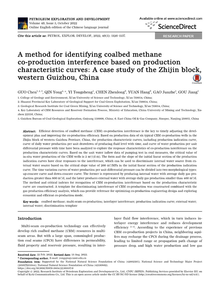 A Method For Identifying Coalbed Methane Co Production Int - 2022 ...
