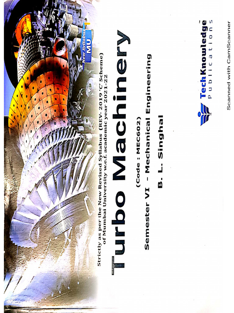 Turbo Machinery ME 6 Sem (1) - Rotated | PDF