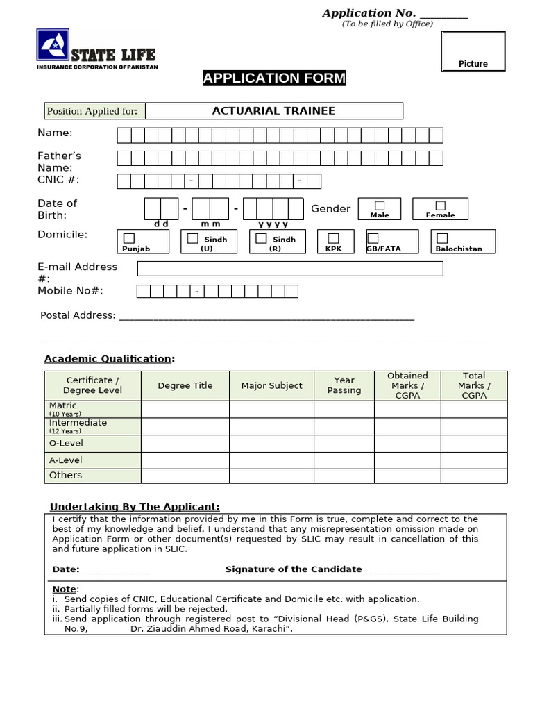 Application-Form 20240828122628 | PDF | Pakistan | Qualifications