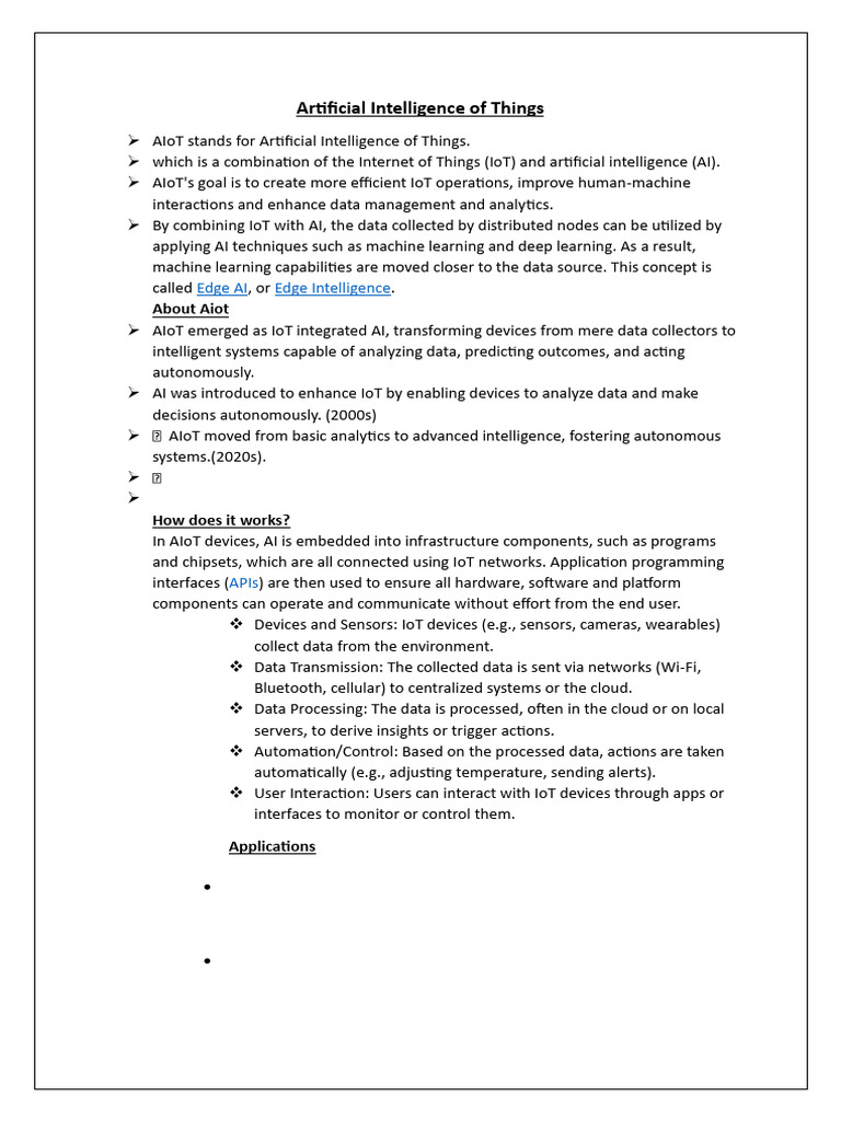 Understanding Artificial Intelligence of Things | PDF | Internet Of ...