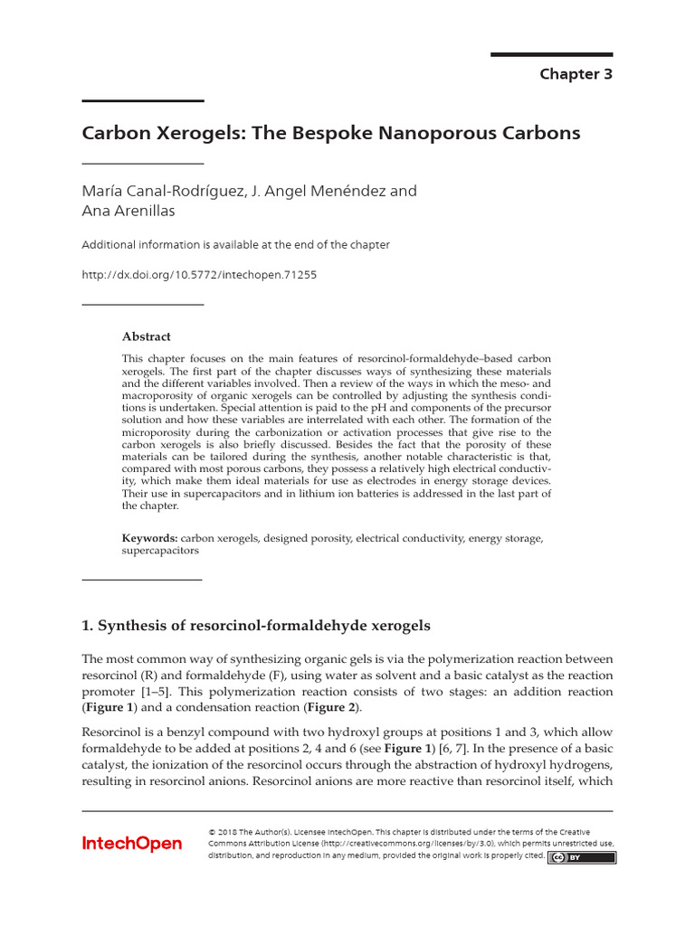 CL Carbon Xerogels The Bespoke Nanoporous Carbon | PDF | Porosity | Gel