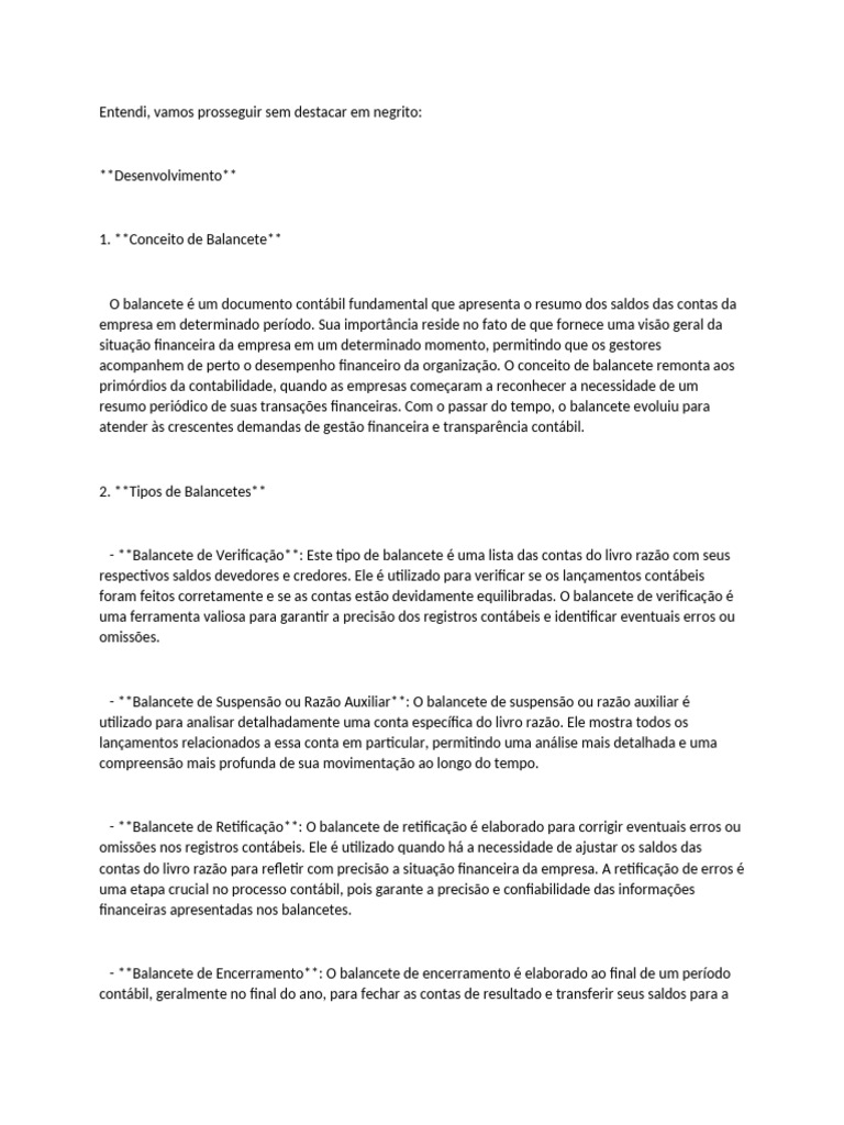Tipos e Estrutura do Balancete Contábil | PDF | Contabilidade | Business