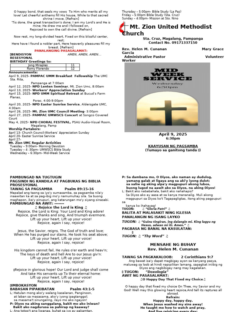UCCP Liturgy and Events Guide 2025 | PDF | Christian Worship And ...