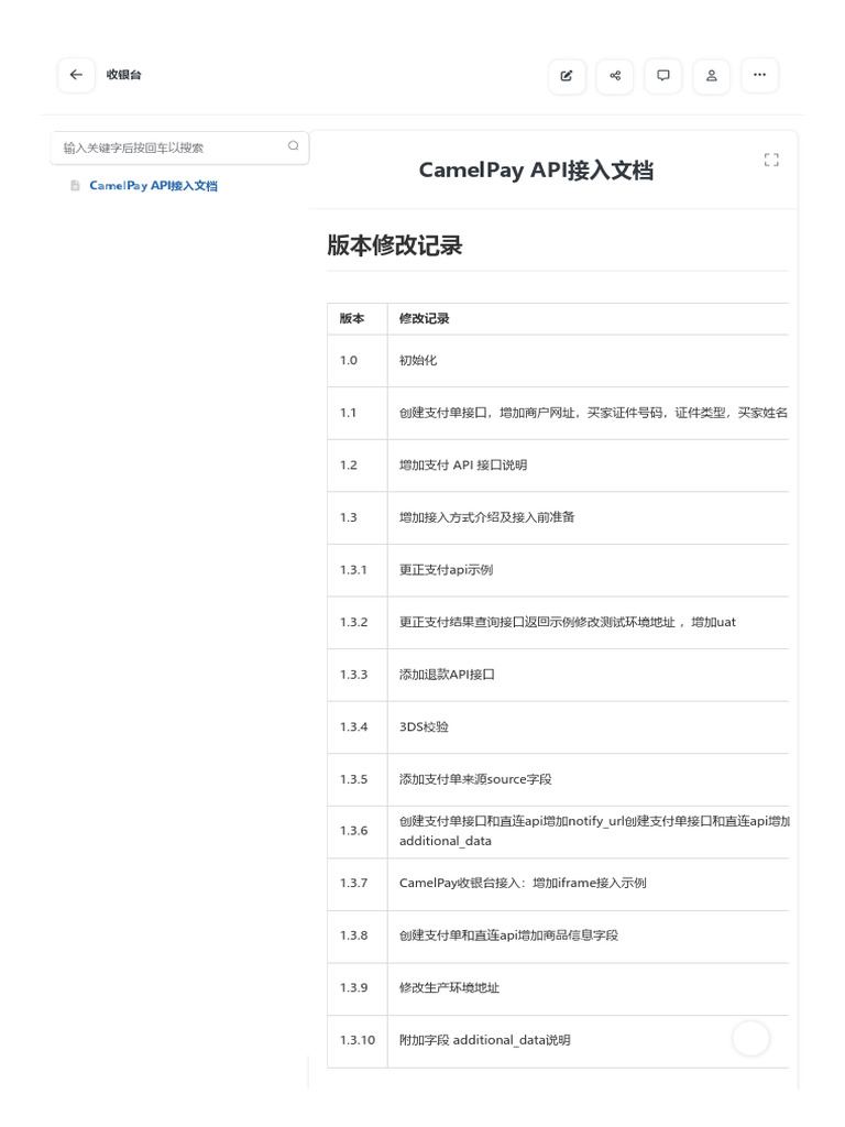 CamelPay API接入文档 - ShowDoc | PDF
