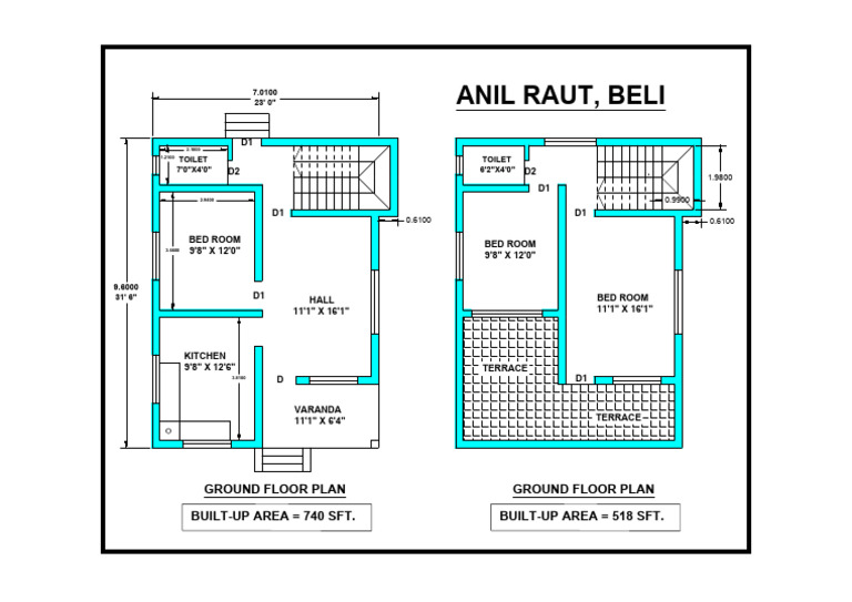 Anil Raut's Ground Floor Plan | PDF