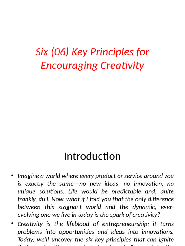 Lecture Principles of Creativity | PDF | Creativity | Thought