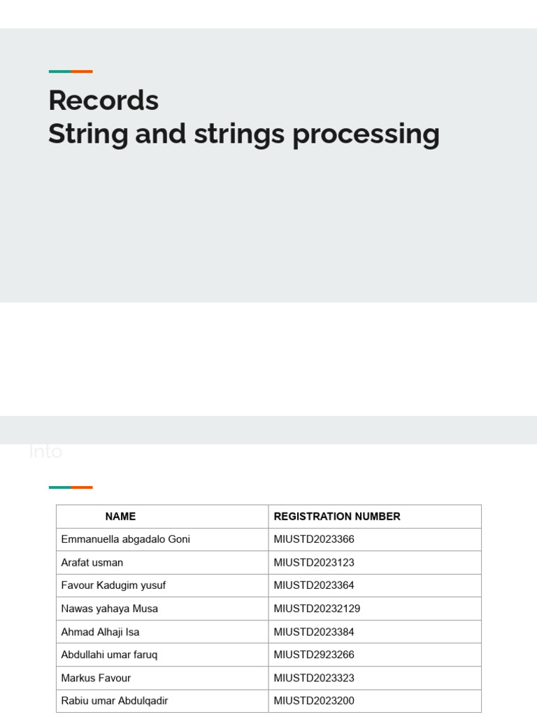 Records and Strings in Data Structures | PDF | String (Computer Science ...