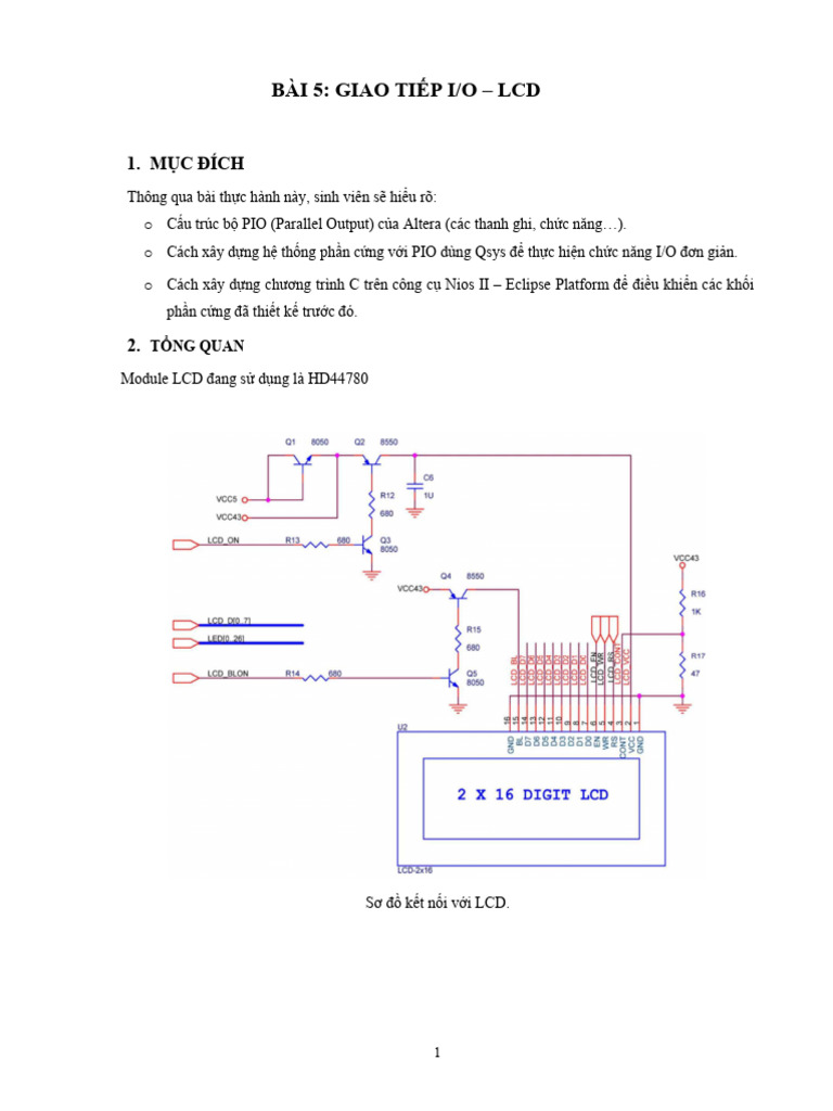 Lab5 GPIO LCD | PDF