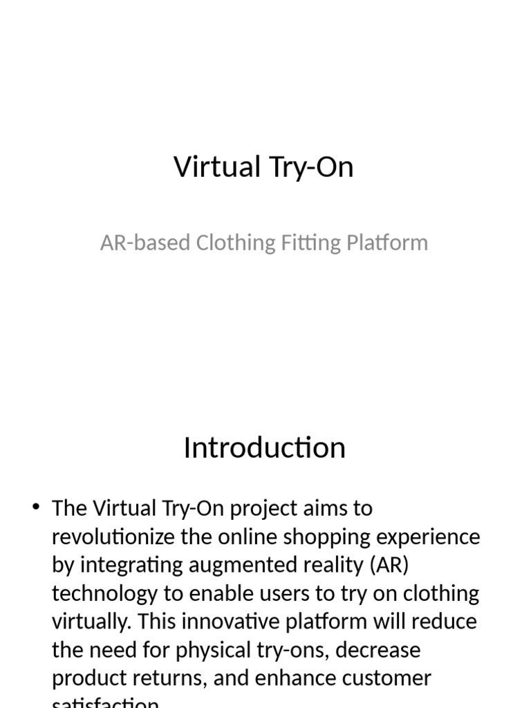 Virtual Try on Clothing (1) | PDF | Augmented Reality | Online Shopping