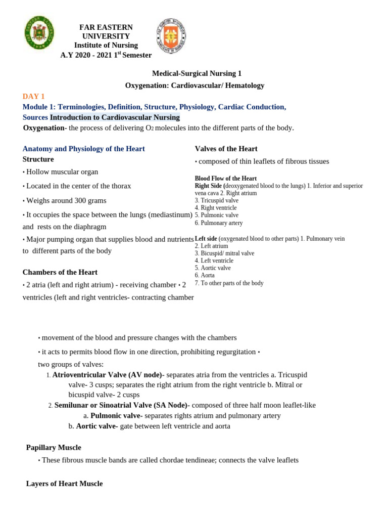Cardio-Hema Modules-1-10 | PDF | Heart Valve | Heart