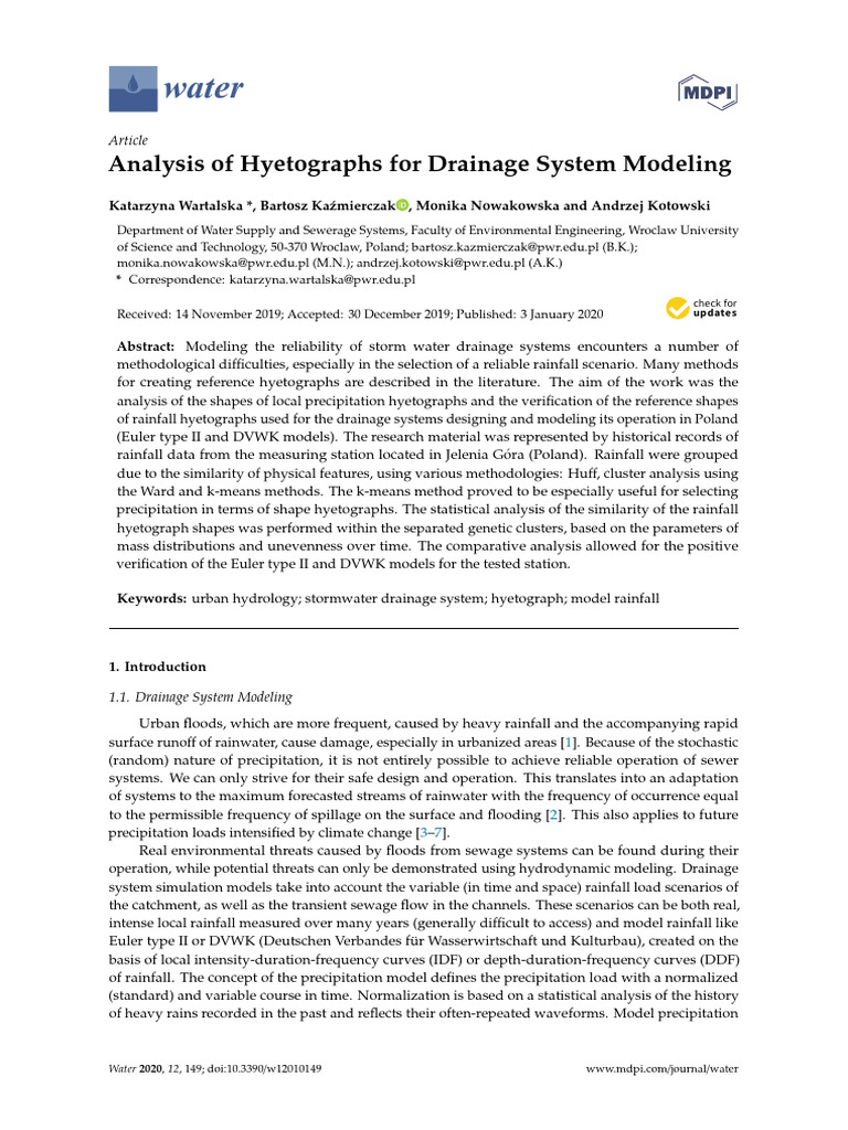 Hyetograph Analysis for Drainage Modeling | PDF | Rain | Precipitation