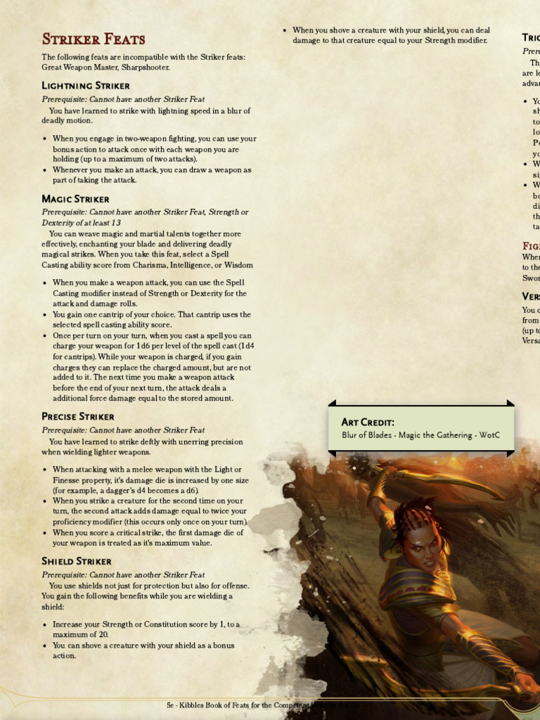 5e - Kibbles Book of Feats for the Competent Hero on the Go _ GM Binder ...