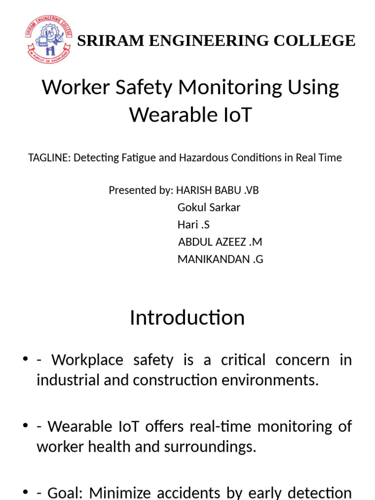 Real-Time Worker Safety IoT Solutions | PDF | Internet Of Things ...