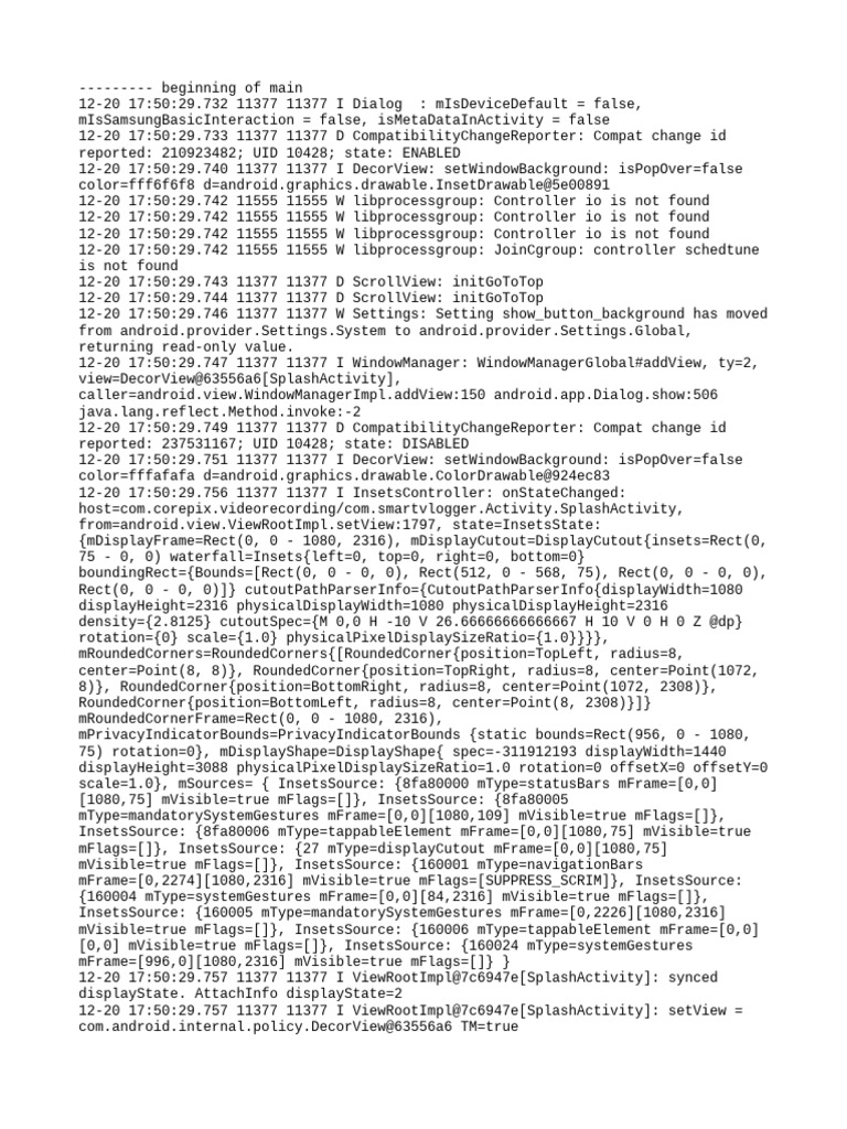 Android App Splash Activity Log | PDF | Microsoft Windows | Software