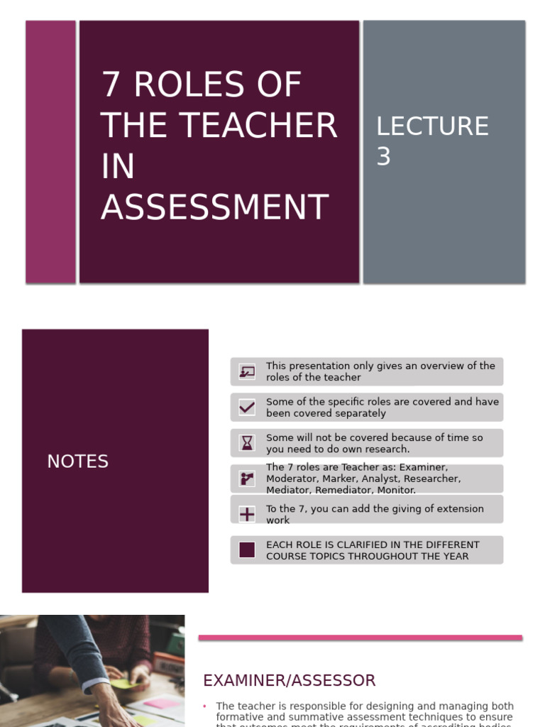 Teacher Roles in Assessment Explained | PDF | Educational Assessment ...