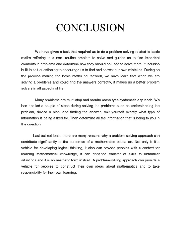 conclusion of assignment pdf