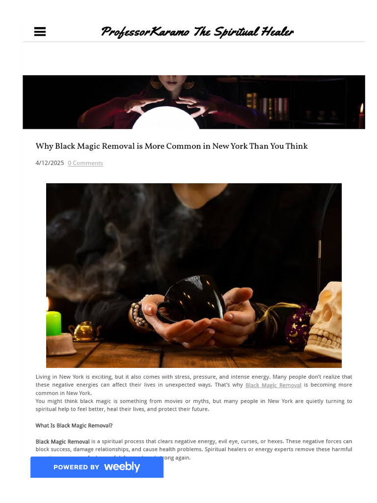 Black Magic Removal in New York | PDF | Energy Medicine | Faith Healing