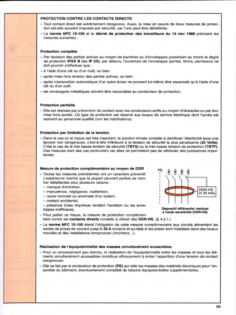 Protection contre contacts directs électriques | PDF | Énergie ...