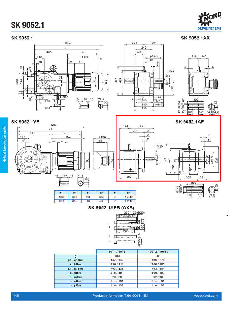 SK 9052 Helical Gear Specifications | PDF