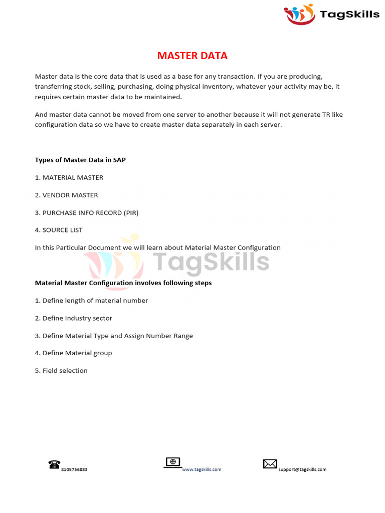 Master Data | PDF | Computing | Information Technology