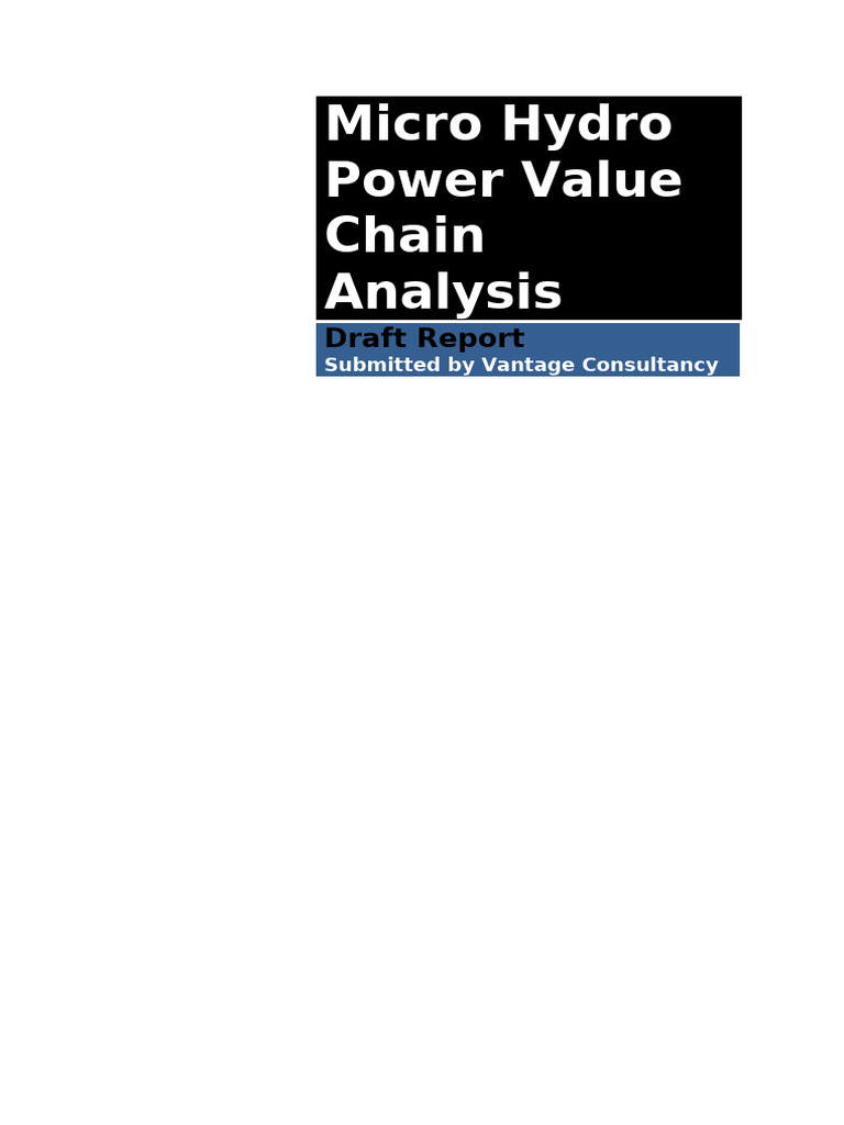 Micro Hydro Power Value Chain Analysis | PDF | Market (Economics ...